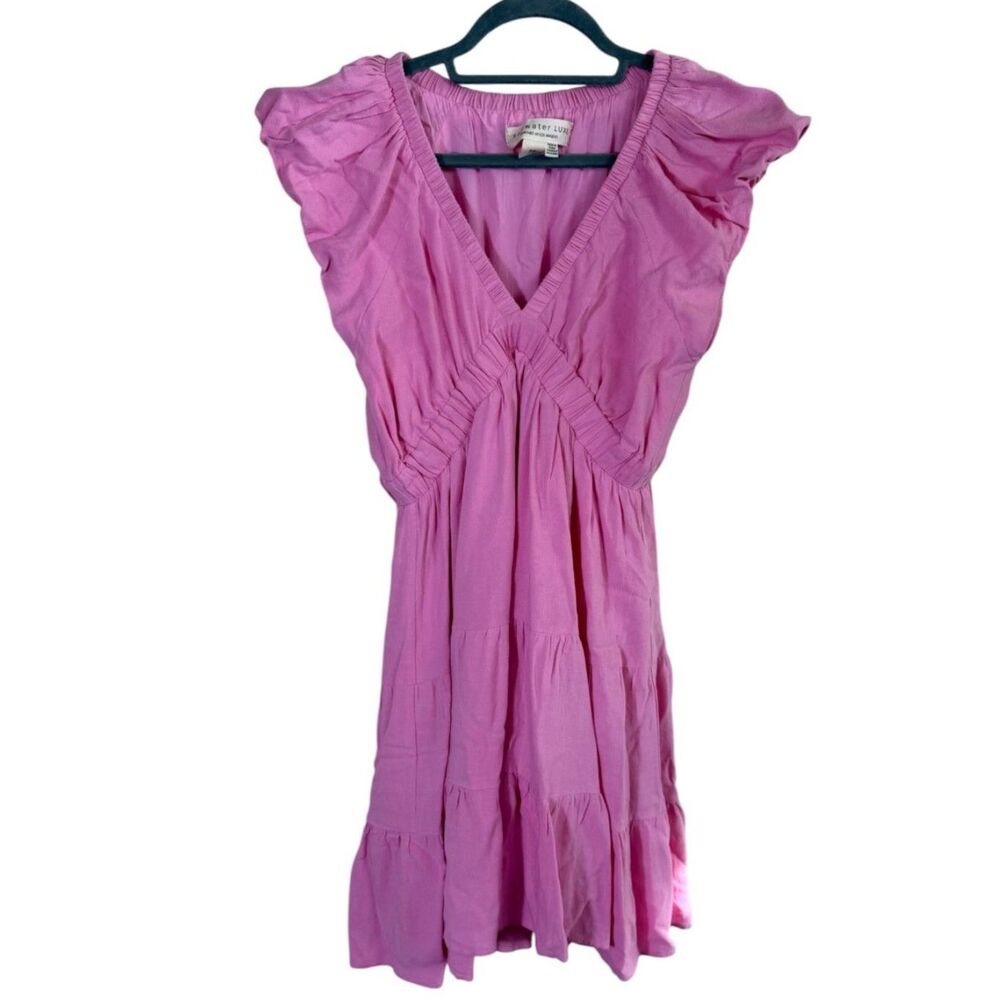 saltwater LUXE Pink Tiered Dress Size M